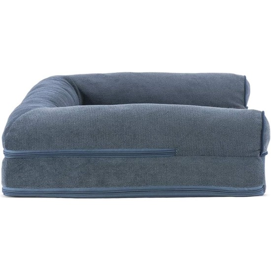 Furhaven Pet Faux Fleece & Chenille Soft Woven Cooling Gel Top Sofa Pet Bed, Jumbo, Cream Furhaven Pet Faux Fleece & Chenille Soft Woven Cooling Gel Top Sofa Pet Bed, Jumbo, Cream