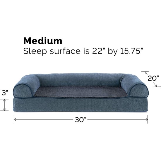 Furhaven Pet Faux Fleece & Chenille Soft Woven Cooling Gel Top Sofa Pet Bed, Jumbo, Cream Furhaven Pet Faux Fleece & Chenille Soft Woven Cooling Gel Top Sofa Pet Bed, Jumbo, Cream
