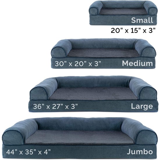 Furhaven Pet Faux Fleece & Chenille Soft Woven Cooling Gel Top Sofa Pet Bed, Jumbo, Cream Furhaven Pet Faux Fleece & Chenille Soft Woven Cooling Gel Top Sofa Pet Bed, Jumbo, Cream