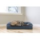 Furhaven Pet Faux Fleece & Chenille Soft Woven Cooling Gel Top Sofa Pet Bed, Jumbo, Cream Furhaven Pet Faux Fleece & Chenille Soft Woven Cooling Gel Top Sofa Pet Bed, Jumbo, Cream