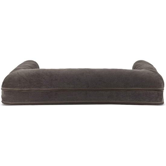 Furhaven Pet Faux Fleece & Chenille Soft Woven Cooling Gel Top Sofa Pet Bed, Jumbo, Cream Furhaven Pet Faux Fleece & Chenille Soft Woven Cooling Gel Top Sofa Pet Bed, Jumbo, Cream