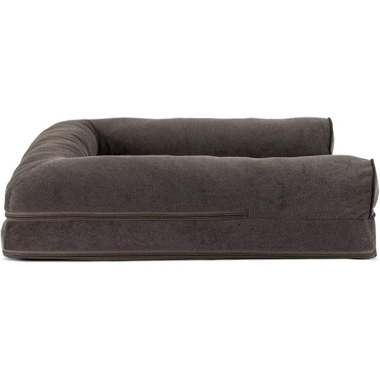 Furhaven Pet Faux Fleece & Chenille Soft Woven Cooling Gel Top Sofa Pet Bed, Jumbo, Cream Furhaven Pet Faux Fleece & Chenille Soft Woven Cooling Gel Top Sofa Pet Bed, Jumbo, Cream