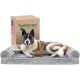 Furhaven Pet Faux Fleece & Chenille Soft Woven Cooling Gel Top Sofa Pet Bed, Jumbo, Cream Furhaven Pet Faux Fleece & Chenille Soft Woven Cooling Gel Top Sofa Pet Bed, Jumbo, Cream