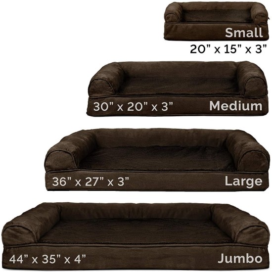 Furhaven Pet Faux Fleece & Chenille Soft Woven Cooling Gel Top Sofa Pet Bed, Jumbo, Cream Furhaven Pet Faux Fleece & Chenille Soft Woven Cooling Gel Top Sofa Pet Bed, Jumbo, Cream