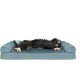 Furhaven Pet Faux Fleece & Chenille Soft Woven Cooling Gel Top Sofa Pet Bed, Jumbo, Cream Furhaven Pet Faux Fleece & Chenille Soft Woven Cooling Gel Top Sofa Pet Bed, Jumbo, Cream