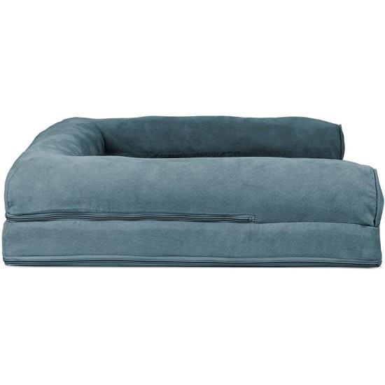 Furhaven Pet Faux Fleece & Chenille Soft Woven Cooling Gel Top Sofa Pet Bed, Jumbo, Cream Furhaven Pet Faux Fleece & Chenille Soft Woven Cooling Gel Top Sofa Pet Bed, Jumbo, Cream