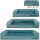 Furhaven Pet Faux Fleece & Chenille Soft Woven Cooling Gel Top Sofa Pet Bed, Jumbo, Cream Furhaven Pet Faux Fleece & Chenille Soft Woven Cooling Gel Top Sofa Pet Bed, Jumbo, Cream