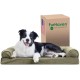 Furhaven Pet Faux Fleece & Chenille Soft Woven Cooling Gel Top Sofa Pet Bed, Jumbo, Cream Furhaven Pet Faux Fleece & Chenille Soft Woven Cooling Gel Top Sofa Pet Bed, Jumbo, Cream