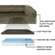 Furhaven Pet Faux Fleece & Chenille Soft Woven Cooling Gel Top Sofa Pet Bed, Jumbo, Cream Furhaven Pet Faux Fleece & Chenille Soft Woven Cooling Gel Top Sofa Pet Bed, Jumbo, Cream