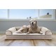 Furhaven Pet Faux Fleece & Chenille Soft Woven Cooling Gel Top Sofa Pet Bed, Jumbo, Cream Furhaven Pet Faux Fleece & Chenille Soft Woven Cooling Gel Top Sofa Pet Bed, Jumbo, Cream