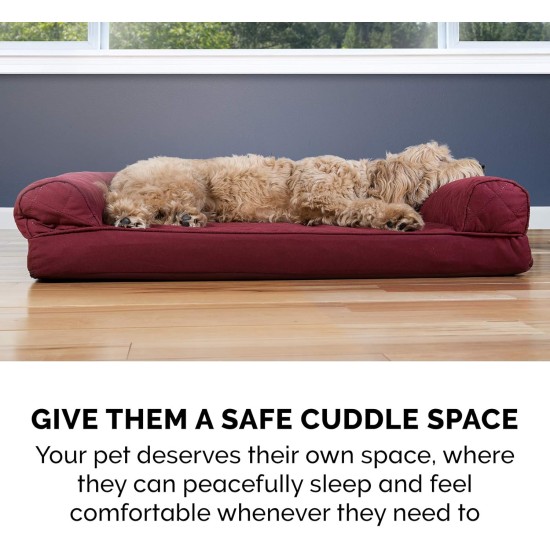 Furhaven Pet Faux Fleece & Chenille Soft Woven Cooling Gel Top Sofa Pet Bed, Jumbo, Cream Furhaven Pet Faux Fleece & Chenille Soft Woven Cooling Gel Top Sofa Pet Bed, Jumbo, Cream