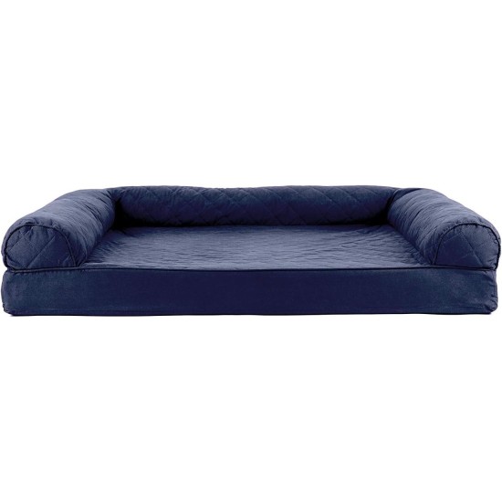 Furhaven Pet Faux Fleece & Chenille Soft Woven Cooling Gel Top Sofa Pet Bed, Jumbo, Cream Furhaven Pet Faux Fleece & Chenille Soft Woven Cooling Gel Top Sofa Pet Bed, Jumbo, Cream
