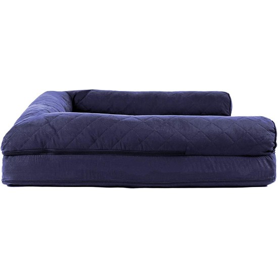 Furhaven Pet Faux Fleece & Chenille Soft Woven Cooling Gel Top Sofa Pet Bed, Jumbo, Cream Furhaven Pet Faux Fleece & Chenille Soft Woven Cooling Gel Top Sofa Pet Bed, Jumbo, Cream