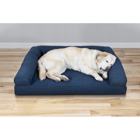 Furhaven Pet Faux Fleece & Chenille Soft Woven Cooling Gel Top Sofa Pet Bed, Jumbo, Cream Furhaven Pet Faux Fleece & Chenille Soft Woven Cooling Gel Top Sofa Pet Bed, Jumbo, Cream