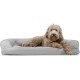 Furhaven Pet Faux Fleece & Chenille Soft Woven Cooling Gel Top Sofa Pet Bed, Jumbo, Cream Furhaven Pet Faux Fleece & Chenille Soft Woven Cooling Gel Top Sofa Pet Bed, Jumbo, Cream