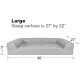 Furhaven Pet Faux Fleece & Chenille Soft Woven Cooling Gel Top Sofa Pet Bed, Jumbo, Cream Furhaven Pet Faux Fleece & Chenille Soft Woven Cooling Gel Top Sofa Pet Bed, Jumbo, Cream