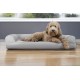 Furhaven Pet Faux Fleece & Chenille Soft Woven Cooling Gel Top Sofa Pet Bed, Jumbo, Cream Furhaven Pet Faux Fleece & Chenille Soft Woven Cooling Gel Top Sofa Pet Bed, Jumbo, Cream