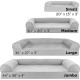 Furhaven Pet Faux Fleece & Chenille Soft Woven Cooling Gel Top Sofa Pet Bed, Jumbo, Cream Furhaven Pet Faux Fleece & Chenille Soft Woven Cooling Gel Top Sofa Pet Bed, Jumbo, Cream