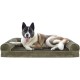 Furhaven Pet Faux Fleece & Chenille Soft Woven Cooling Gel Top Sofa Pet Bed, Jumbo, Cream Furhaven Pet Faux Fleece & Chenille Soft Woven Cooling Gel Top Sofa Pet Bed, Jumbo, Cream