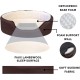 Furhaven Pet NAP Pet Bed Orthopedic Oval Egg-Crate Lounger Dog Bed or Cat Bed, Small, Espresso Furhaven Pet NAP Pet Bed Orthopedic Oval Egg-Crate Lounger Dog Bed or Cat Bed, Small, Espresso