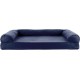 Furhaven Pet Quilted Cooling Gel Top Sofa Pet Bed, Jumbo, Navy