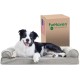 Furhaven Pet Quilted Cooling Gel Top Sofa Pet Bed, Jumbo, Navy