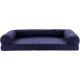Furhaven Pet Quilted Cooling Gel Top Sofa Pet Bed, Jumbo, Navy
