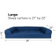 Furhaven Pet Quilted Cooling Gel Top Sofa Pet Bed, Jumbo, Navy