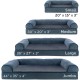 Furhaven Pet Quilted Cooling Gel Top Sofa Pet Bed, Jumbo, Navy
