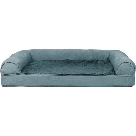 Furhaven Pet Quilted Cooling Gel Top Sofa Pet Bed, Jumbo, Navy Furhaven Pet Quilted Cooling Gel Top Sofa Pet Bed, Jumbo, Navy
