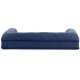 Furhaven Pet Quilted Cooling Gel Top Sofa Pet Bed, Jumbo, Navy