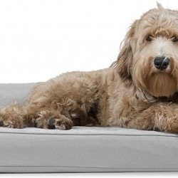 Furhaven Pet Quilted Cooling Gel Top Sofa Pet Bed, Large, Silver Gray Furhaven Pet Quilted Cooling Gel Top Sofa Pet Bed, Large, Silver Gray