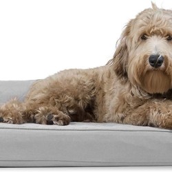 Furhaven Pet Quilted Cooling Gel Top Sofa Pet Bed, Large, Silver Gray Furhaven Pet Quilted Cooling Gel Top Sofa Pet Bed, Large, Silver Gray
