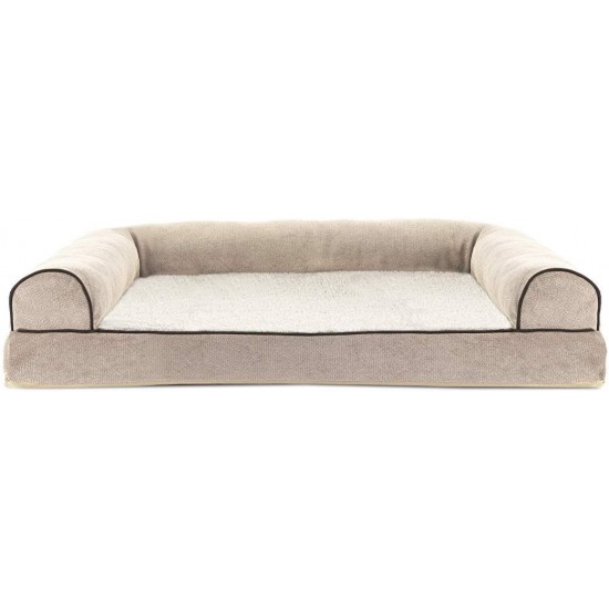 Furhaven Pet Quilted Cooling Gel Top Sofa Pet Bed, Large, Silver Gray Furhaven Pet Quilted Cooling Gel Top Sofa Pet Bed, Large, Silver Gray