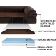 Furhaven Pet Quilted Cooling Gel Top Sofa Pet Bed, Large, Silver Gray Furhaven Pet Quilted Cooling Gel Top Sofa Pet Bed, Large, Silver Gray