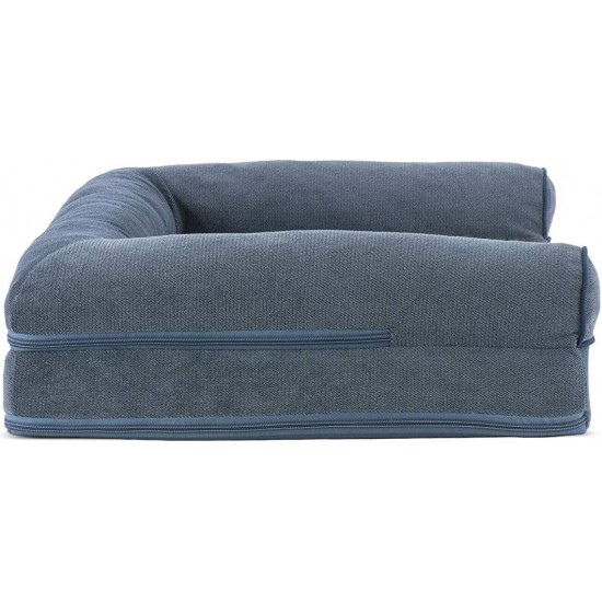Furhaven Pet Quilted Cooling Gel Top Sofa Pet Bed, Large, Silver Gray Furhaven Pet Quilted Cooling Gel Top Sofa Pet Bed, Large, Silver Gray