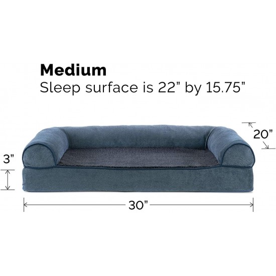Furhaven Pet Quilted Cooling Gel Top Sofa Pet Bed, Large, Silver Gray Furhaven Pet Quilted Cooling Gel Top Sofa Pet Bed, Large, Silver Gray
