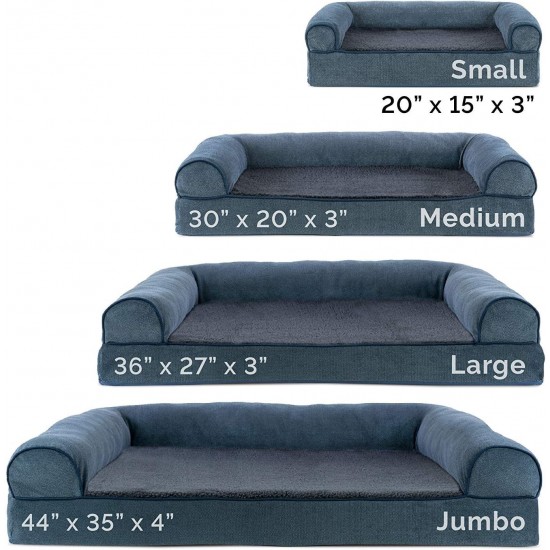 Furhaven Pet Quilted Cooling Gel Top Sofa Pet Bed, Large, Silver Gray Furhaven Pet Quilted Cooling Gel Top Sofa Pet Bed, Large, Silver Gray