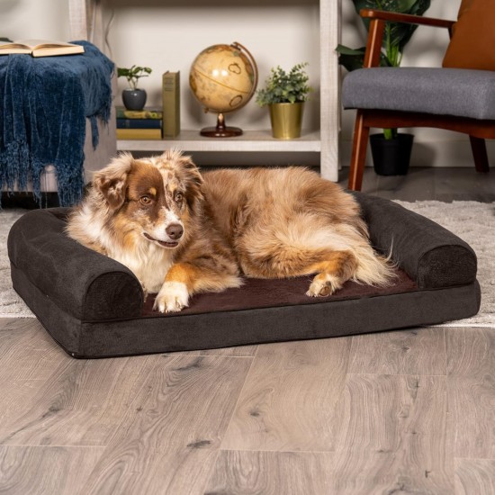 Furhaven Pet Quilted Cooling Gel Top Sofa Pet Bed, Large, Silver Gray Furhaven Pet Quilted Cooling Gel Top Sofa Pet Bed, Large, Silver Gray