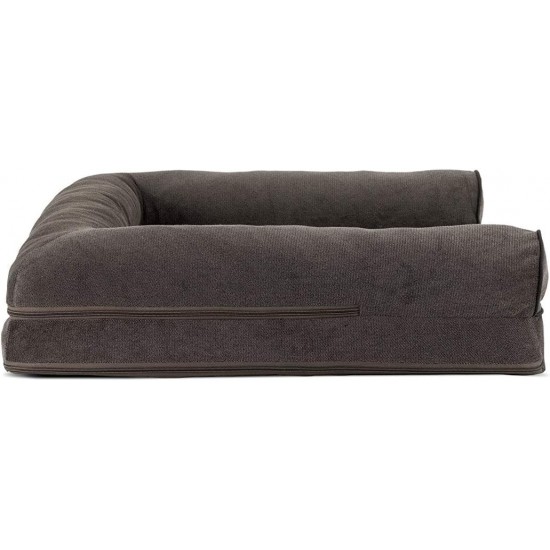 Furhaven Pet Quilted Cooling Gel Top Sofa Pet Bed, Large, Silver Gray Furhaven Pet Quilted Cooling Gel Top Sofa Pet Bed, Large, Silver Gray