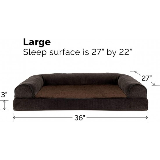 Furhaven Pet Quilted Cooling Gel Top Sofa Pet Bed, Large, Silver Gray Furhaven Pet Quilted Cooling Gel Top Sofa Pet Bed, Large, Silver Gray
