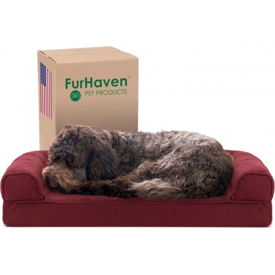 Furhaven Pet Quilted Cooling Gel Top Sofa Pet Bed, Large, Silver Gray Furhaven Pet Quilted Cooling Gel Top Sofa Pet Bed, Large, Silver Gray