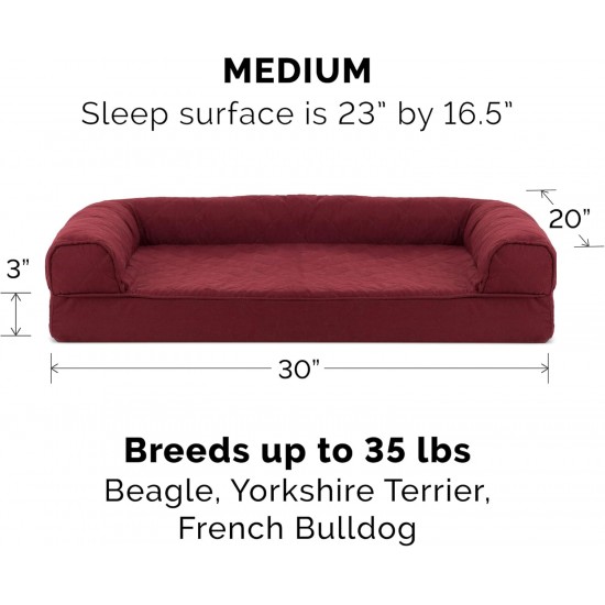 Furhaven Pet Quilted Cooling Gel Top Sofa Pet Bed, Large, Silver Gray Furhaven Pet Quilted Cooling Gel Top Sofa Pet Bed, Large, Silver Gray