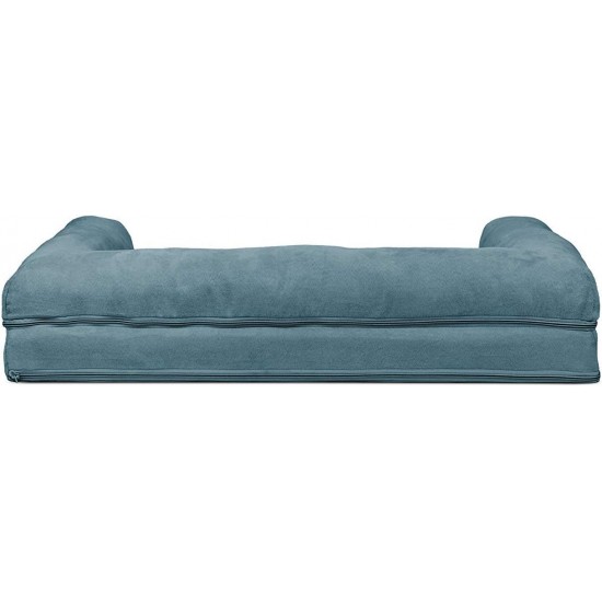 Furhaven Pet Quilted Cooling Gel Top Sofa Pet Bed, Large, Silver Gray Furhaven Pet Quilted Cooling Gel Top Sofa Pet Bed, Large, Silver Gray