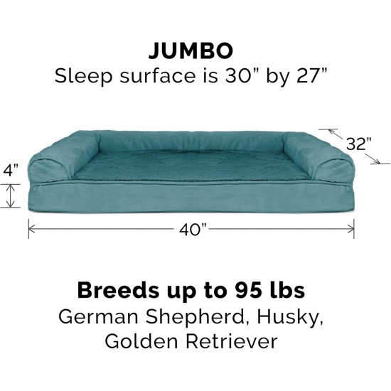 Furhaven Pet Quilted Cooling Gel Top Sofa Pet Bed, Large, Silver Gray Furhaven Pet Quilted Cooling Gel Top Sofa Pet Bed, Large, Silver Gray
