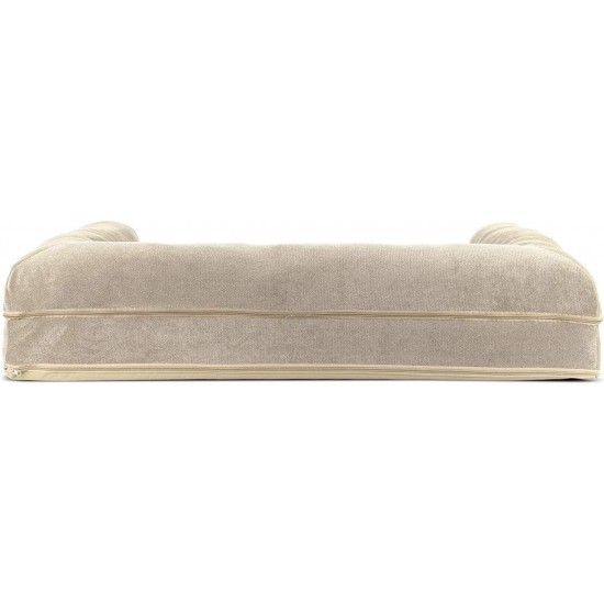 Furhaven Pet Quilted Cooling Gel Top Sofa Pet Bed, Large, Silver Gray Furhaven Pet Quilted Cooling Gel Top Sofa Pet Bed, Large, Silver Gray