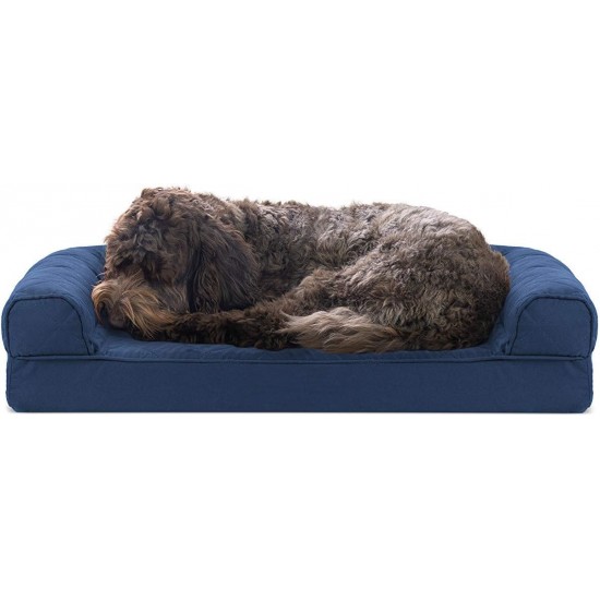 Furhaven Pet Quilted Cooling Gel Top Sofa Pet Bed, Large, Silver Gray Furhaven Pet Quilted Cooling Gel Top Sofa Pet Bed, Large, Silver Gray