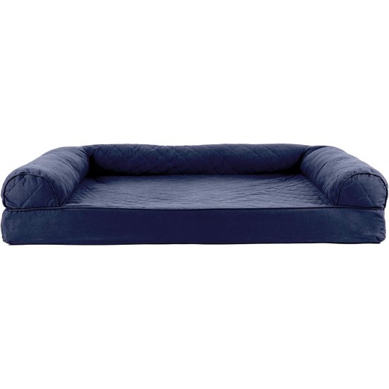 Furhaven Pet Quilted Cooling Gel Top Sofa Pet Bed, Large, Silver Gray Furhaven Pet Quilted Cooling Gel Top Sofa Pet Bed, Large, Silver Gray