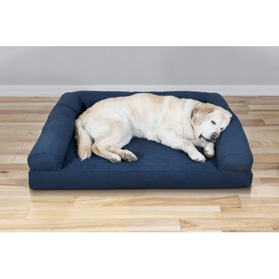 Furhaven Pet Quilted Cooling Gel Top Sofa Pet Bed, Large, Silver Gray Furhaven Pet Quilted Cooling Gel Top Sofa Pet Bed, Large, Silver Gray