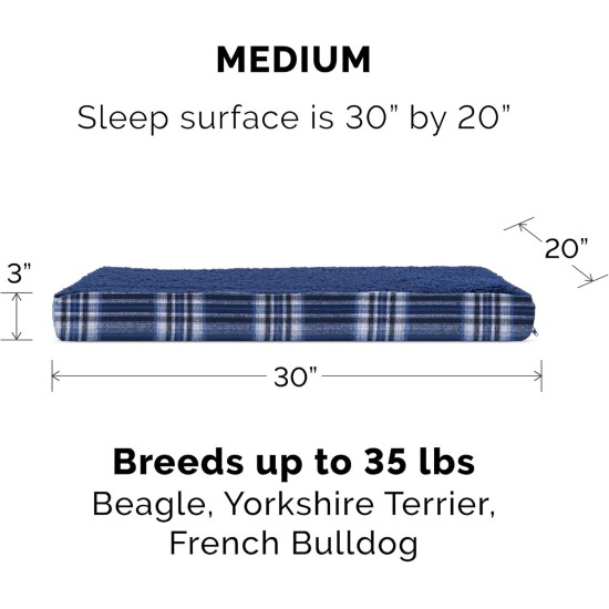 Furhaven Pet Ultra Plush Deluxe Egg-Crate Orthopedic Mat Dog Bed with Water-Resistant Base, Medium, Chocolate Furhaven Pet Ultra Plush Deluxe Egg-Crate Orthopedic Mat Dog Bed with Water-Resistant Base, Medium, Chocolate